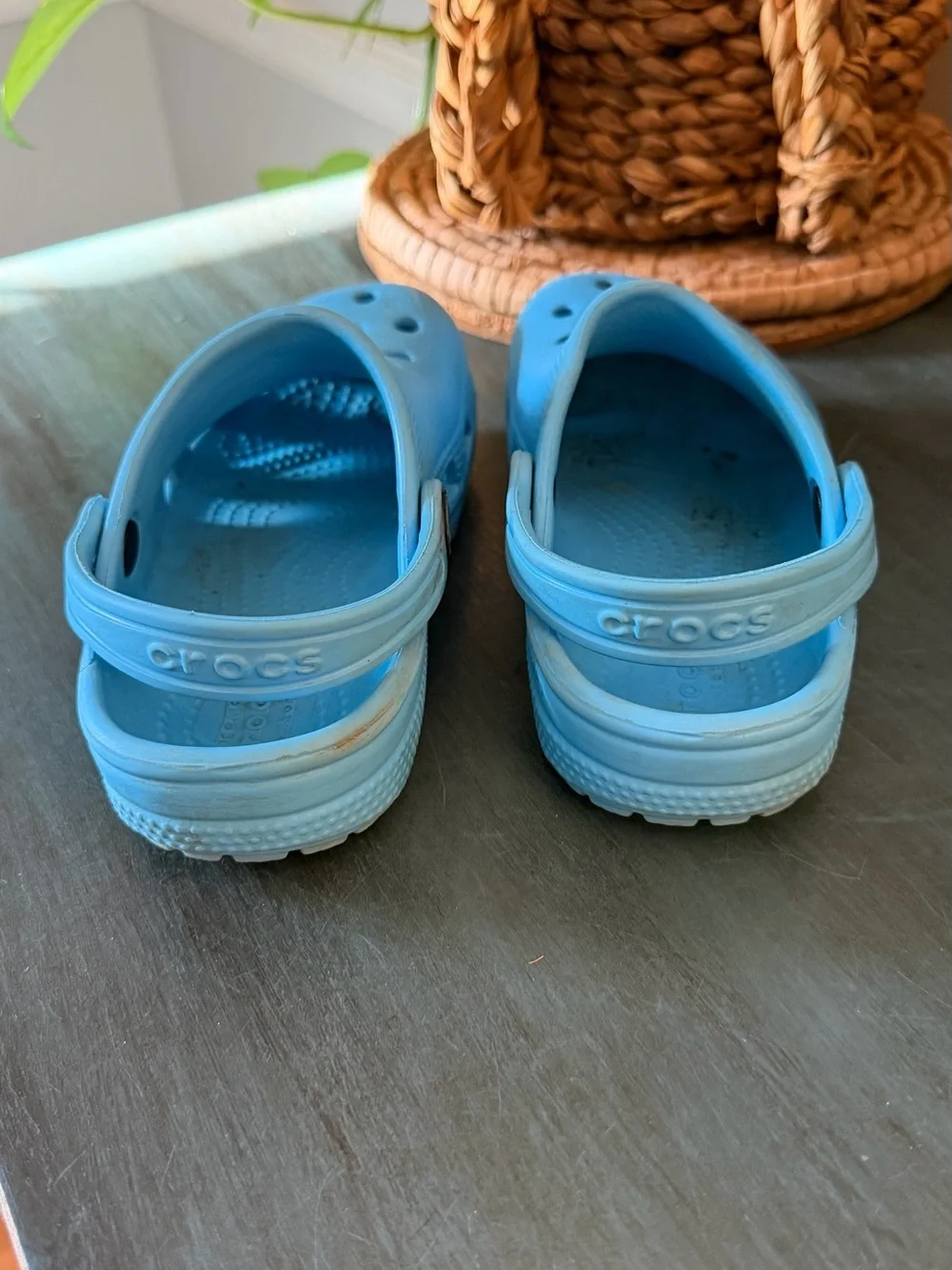 Crocs kids C 11 Blue with strap. Please check website for proper fitting